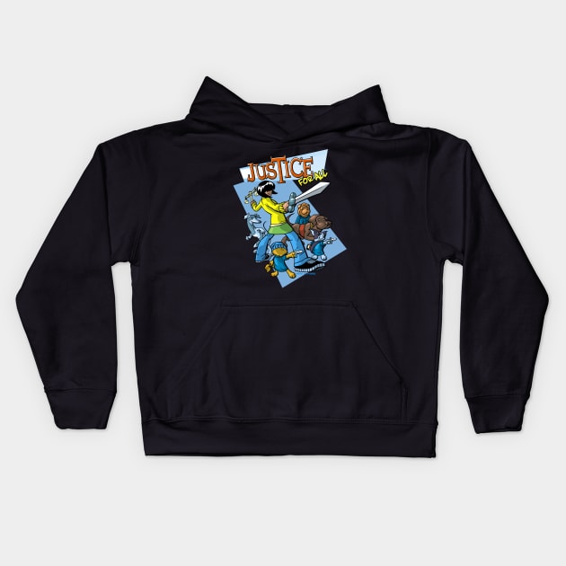 JUSTICE FOR ALL Kids Hoodie by AstronautInk